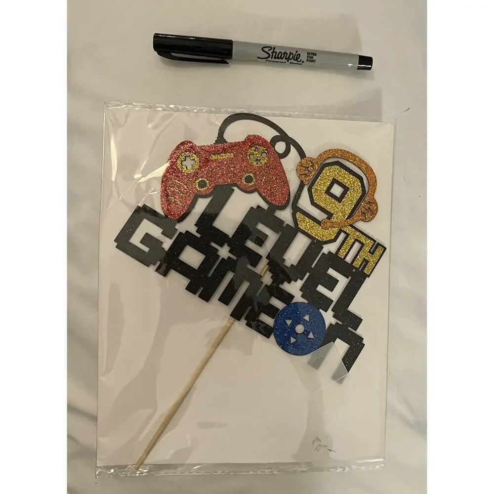 NEW Video Game On Level 9 Cake Topper 9th Gaming Birthday Decorations